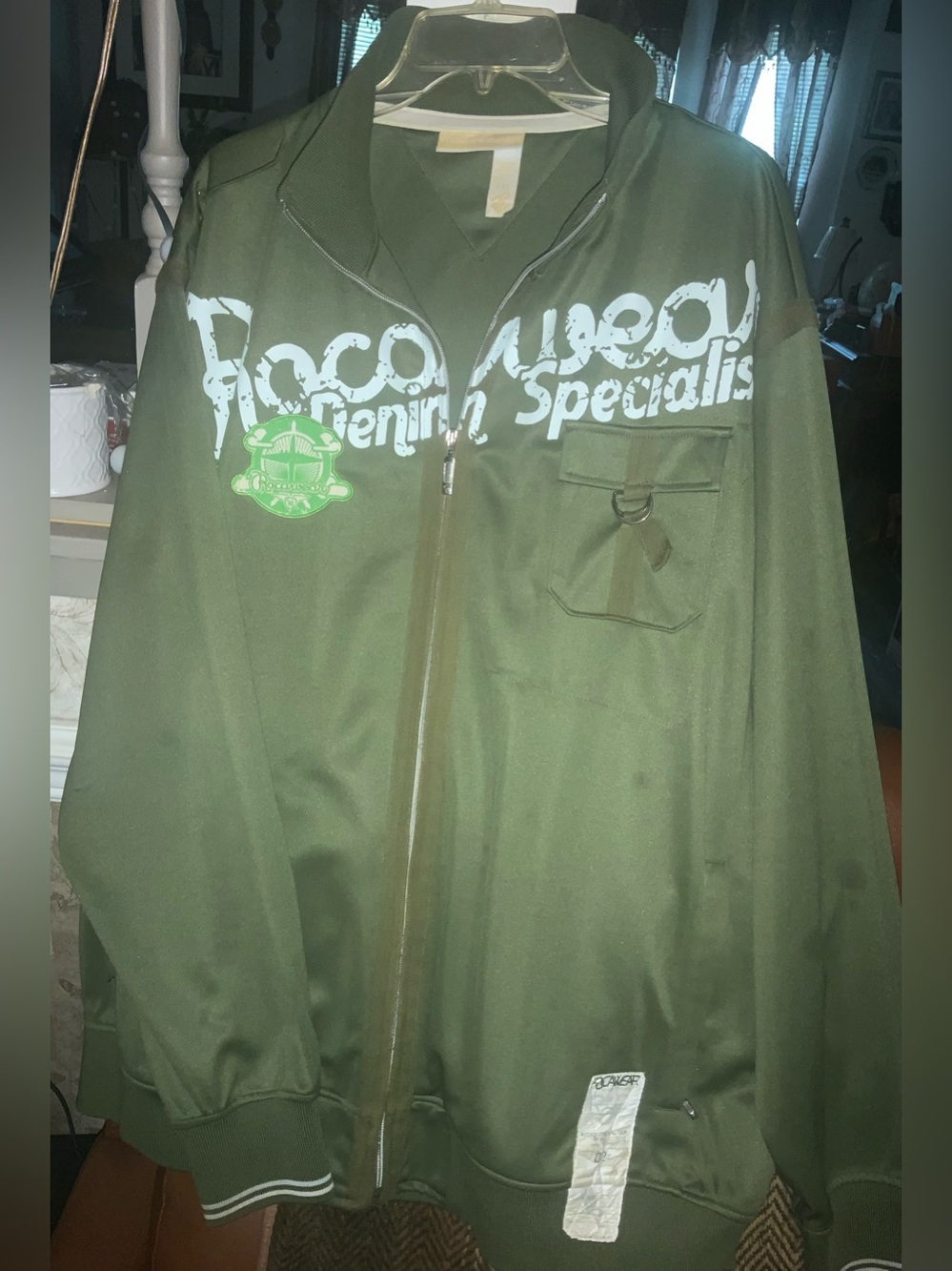 Vintage Rocawear Full Zip Men’s Green Track Jacket 3XL Denim Specialist Hip Hop